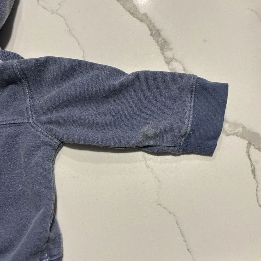 Carter's Infant Baby Boys Blue Orange Full Zip up Team Hoodie Size 6M Sweatshirt